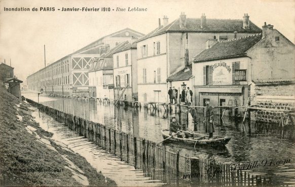 Inondation de paris en Janvier et Février 1910 - Rue leblanc 