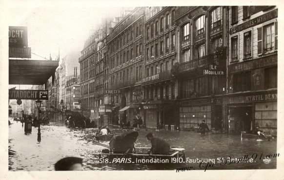 Cartes postales Anciennes - Paris - Inondation 1910 du Faubourg Saint Antoine