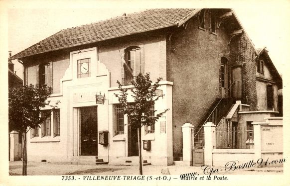 Carte Postale Ancienne de Villeneuve Triage - La marie et la poste