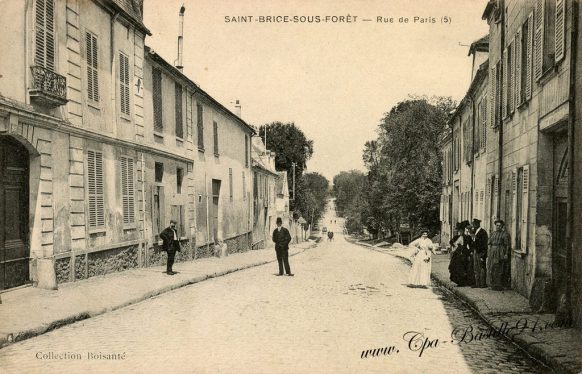 Carte Postale Ancienne de Saint Brice sous Forêt rue de Paris en 1900 