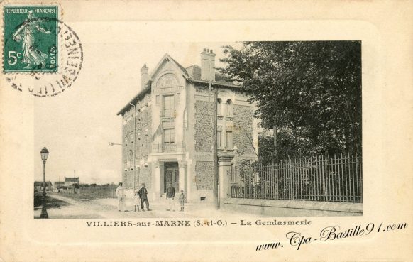 Carte Postale Ancienne de Villiers sur Marne - La gendarmerie 