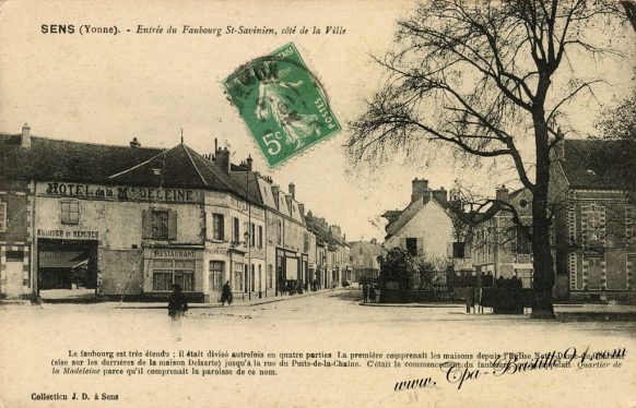 Cartes postales Anciennes - Sens entrée du Faubourg st Savinien coté de la ville