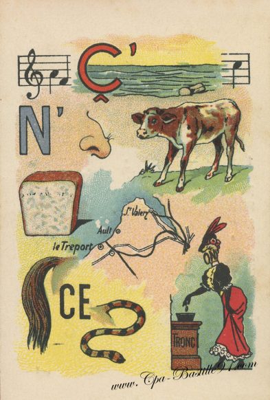 Carte Postale Ancienne – Jeux de rébus