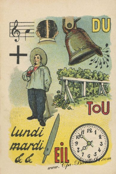 Carte Postale Ancienne – Jeux de rébus 