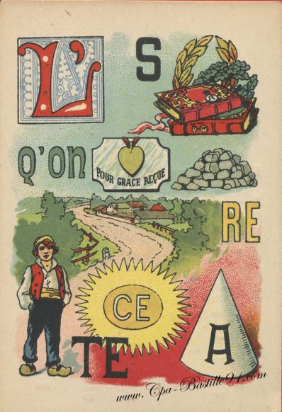 Carte Postale Ancienne – Jeux de rébus