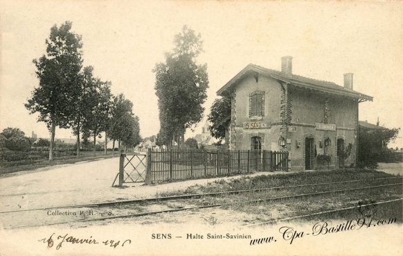 Carte Postale Ancienne - Sens - Halte Saint Savinien