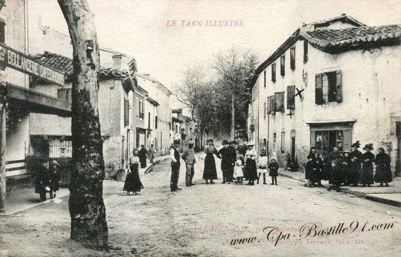 Carte postale Ancienne - Tarn illustré - Lafenasse prés Réalinont rue Principale 