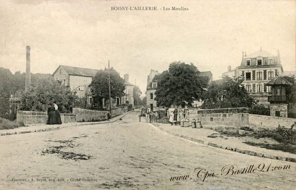 Carte Postale Ancienne de Boissy-l'Aillerie - Les Moulins