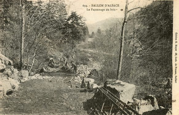 Carte postale Ancienne du Ballon d'Alsace - Le Façonnage du Bois