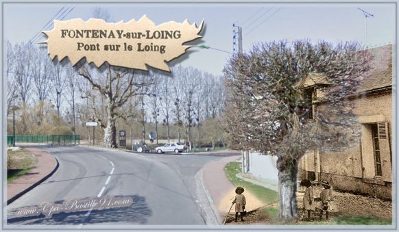 Fontenay sur Loing - Pont sur le Loing l'Avenue de la République d'hier à Aujourd'hui 