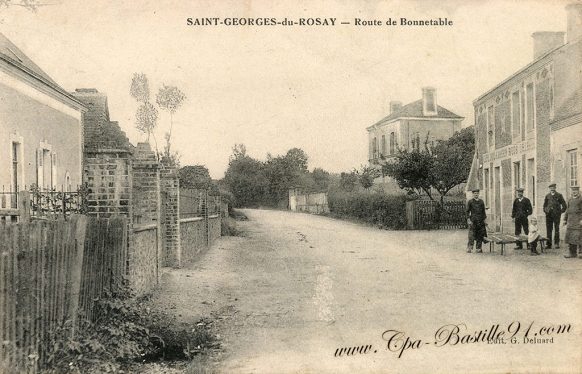 Cartes postales Anciennes - Saint-Georges du Rosay - Route de Bonnetable