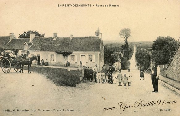 Carte Poste Ancienne de Saint Rémy des Monts - Route de Mamers