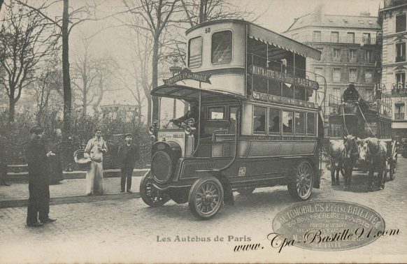 Carte Postales Ancienne des Autobus de Paris 