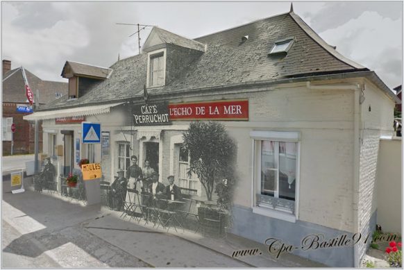 Brutelles le café Perruchot d'hier à Aujourd'hui