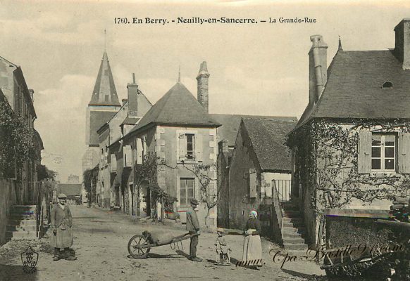 Carte Postale Ancienne - En Berry - Neuilly-en-Sancerre - La grande rue