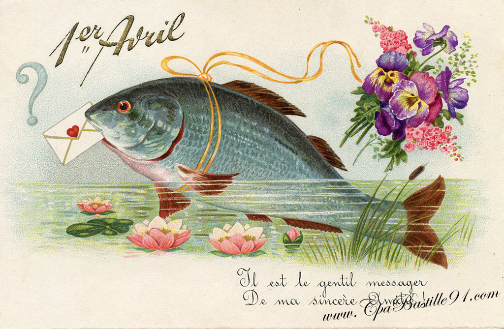 Carte ancienne – Premier Avril- Il est le gentil messager | Cartes ...