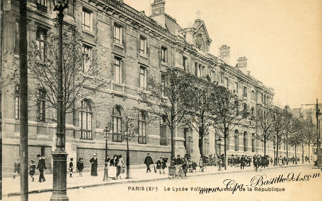 Le lycée Voltaire – Avenue de la République | Cartes Postales Anciennes